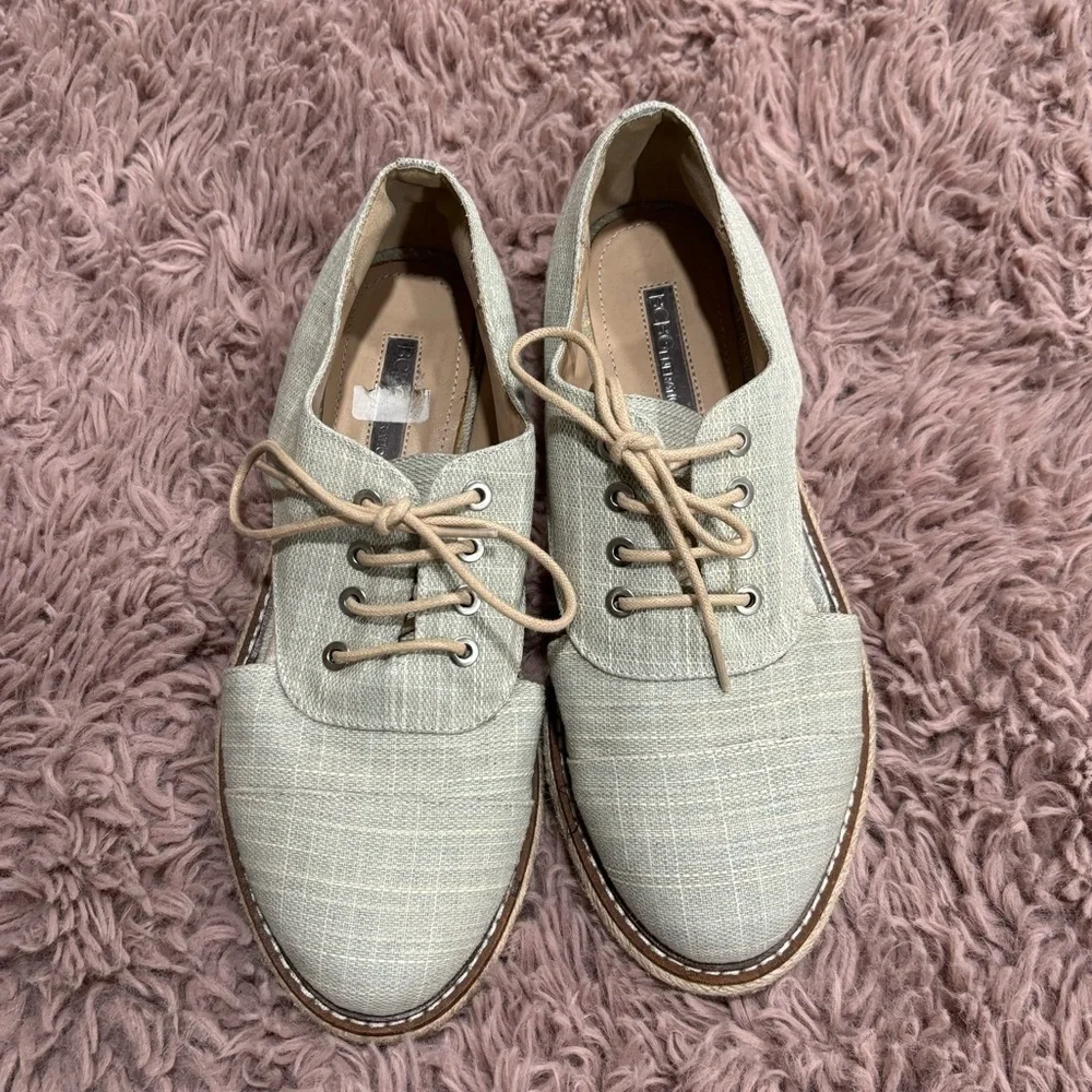BCBGeneration Women Light Blue Cutout Espadrille Loafers